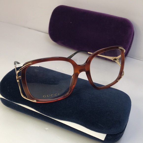 💯 - New Authentic GUCCI GG0648O square-frame tortoiseshell optical glasses - Picture 13 of 16